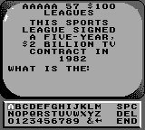 Jeopardy Sports Edition screenshot 3 for GameBoy